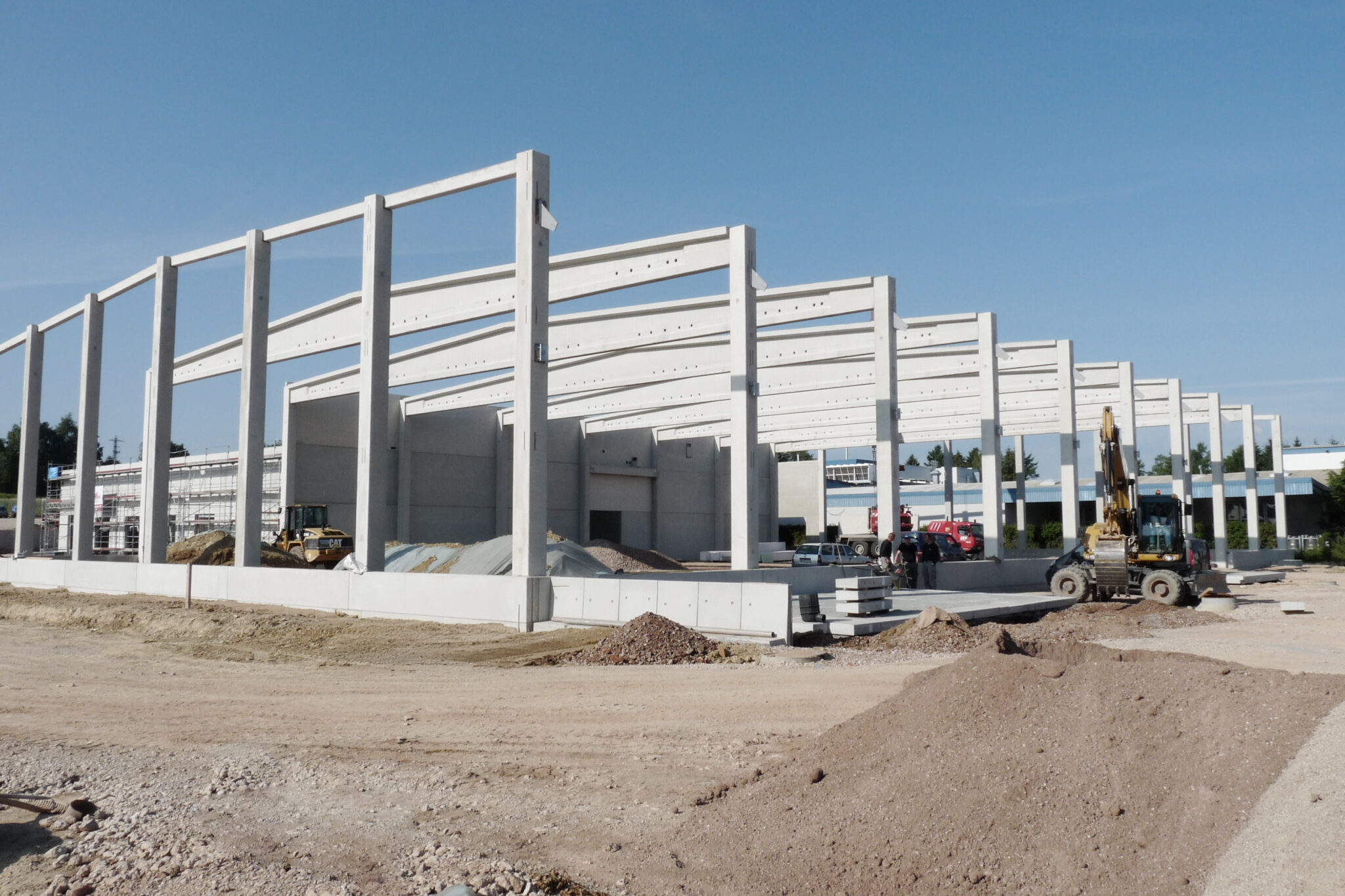 Baustellenbild Hallenbau